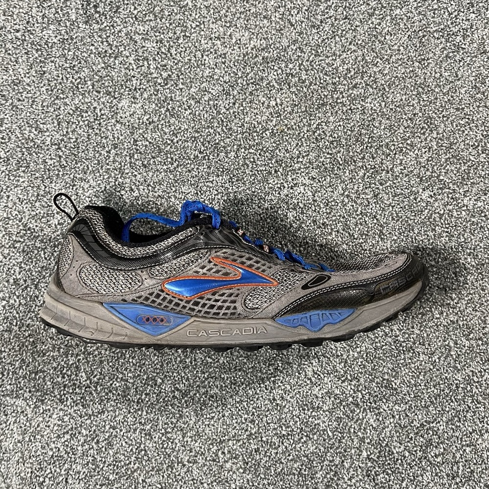 Brooks Cascadia Trail Running Shoes Gray Blue Men’s Size 11.5 Athletic